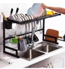 Over-the-Sink Dish Drying & Storage Rack – Space-Saving Organizer for Kitchen, 32 cm x 65 cm x 52 cm